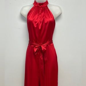 Bebe Wide Leg Tie Waist Jumpsuit Size 00